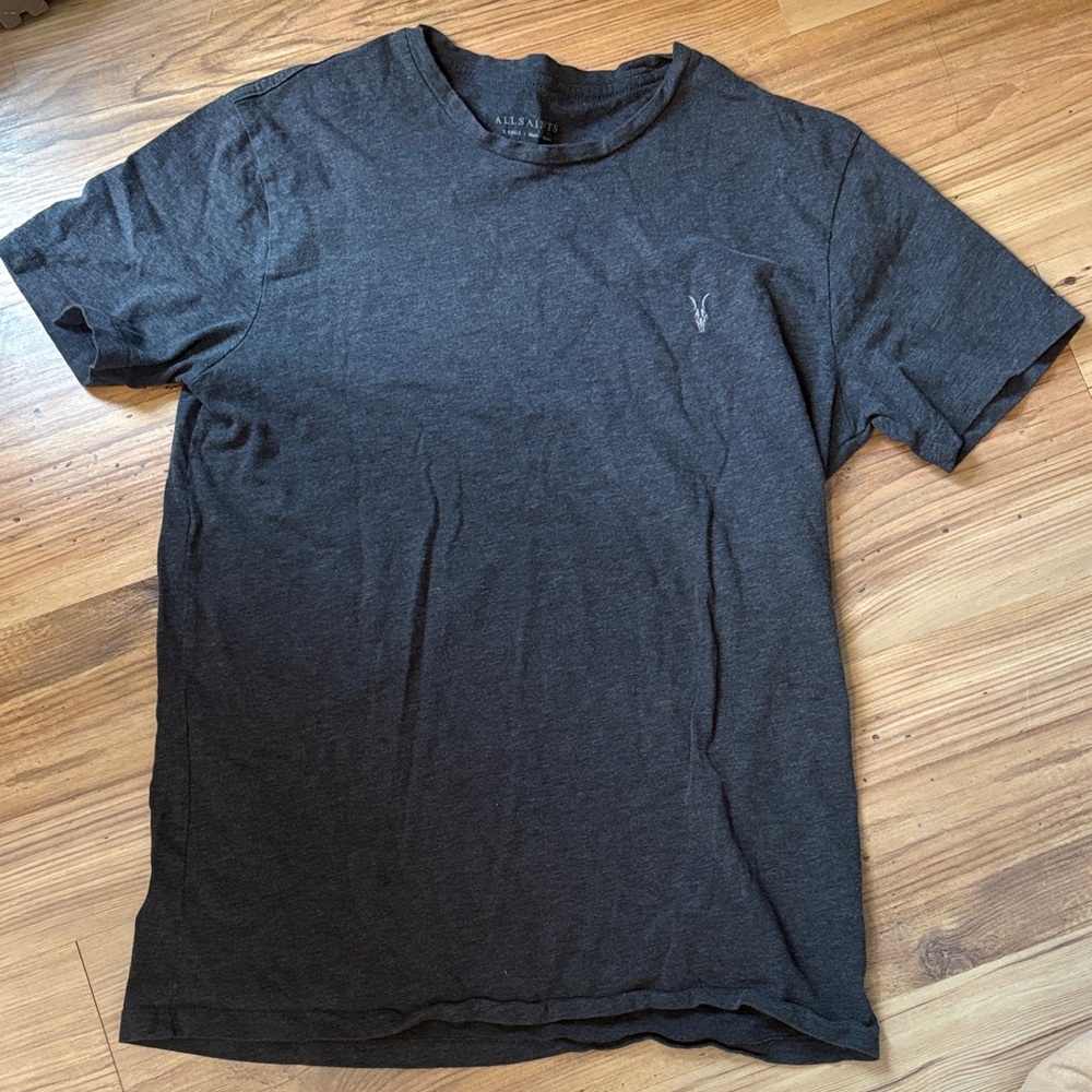 All Saints Dark Gray Short Sleeve Tee